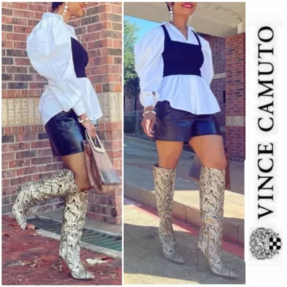 Vince Camuto Shoes - Fierce Vince Camuto Croc Embossed Leather Boots